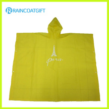 Custom Paris Logo Printing Poncho de pluie en PVC